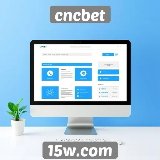 interface do usuário do cncbet é otimizada para navegação